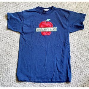 Apple Barn T-Shirt Souvenir Embroidered Sevierville Tennessee Navy Blue Mens M